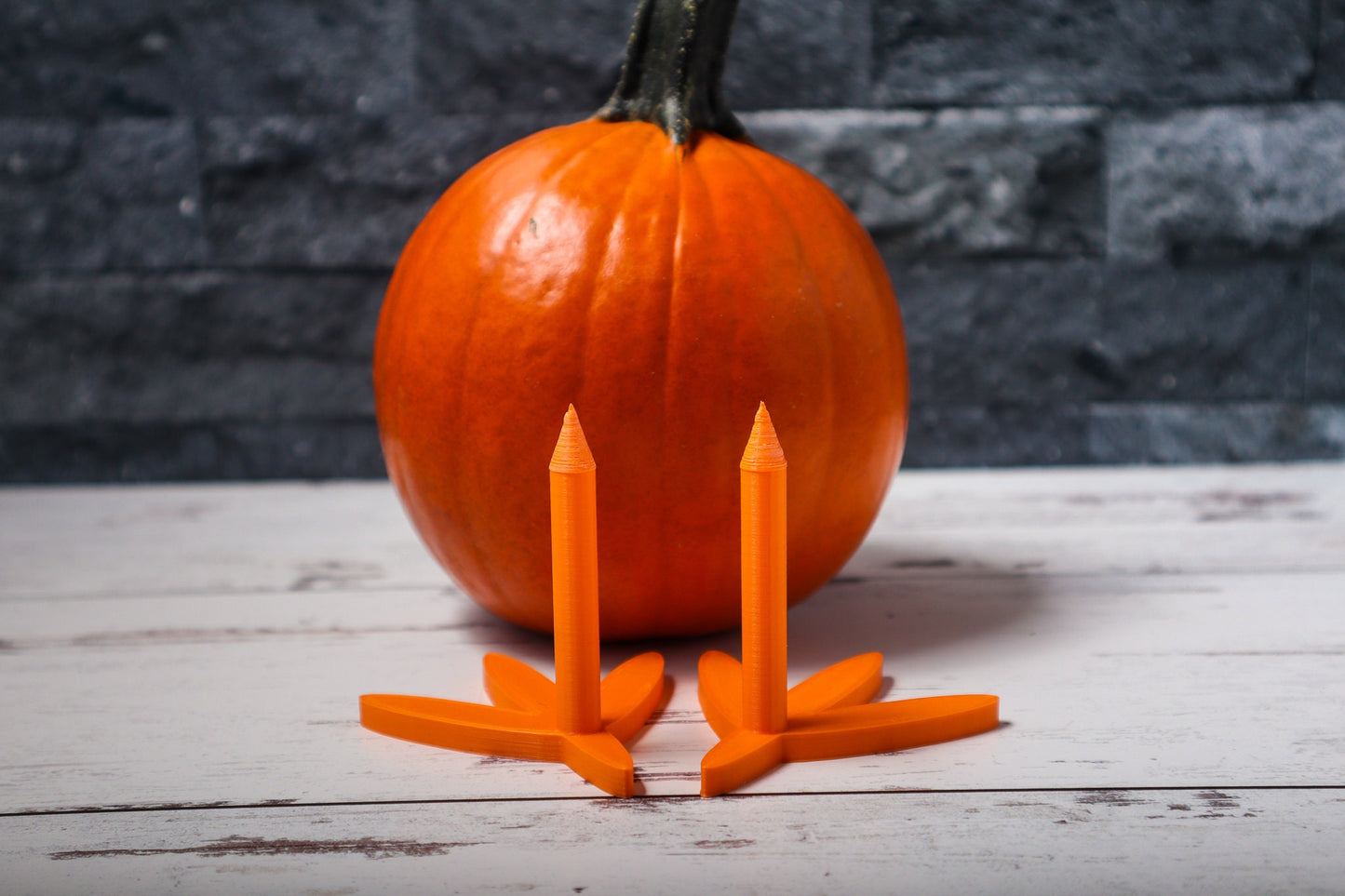 3D Printed Chicken Gourd/Pumpkin Push-In Feet Set of 2 Feet - 3D Printed - Fall Decor - Chicken Decor - Farm Decor