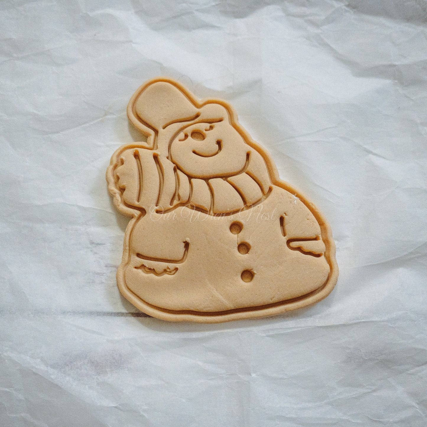 3D Printed Vintage Inspired Snowman with Stamp Cookie Cutter Set