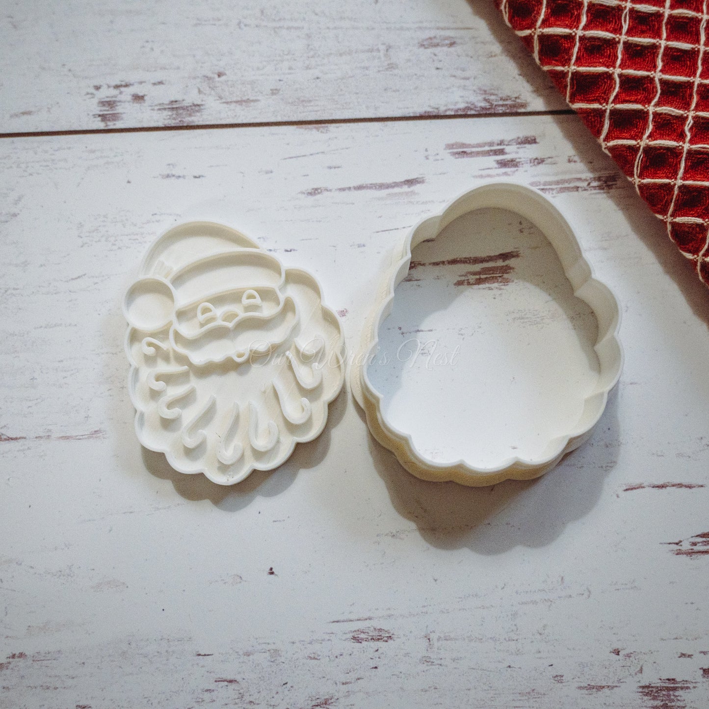 3D Printed Vintage Inspired Santa with Stamp Cookie Cutter Set