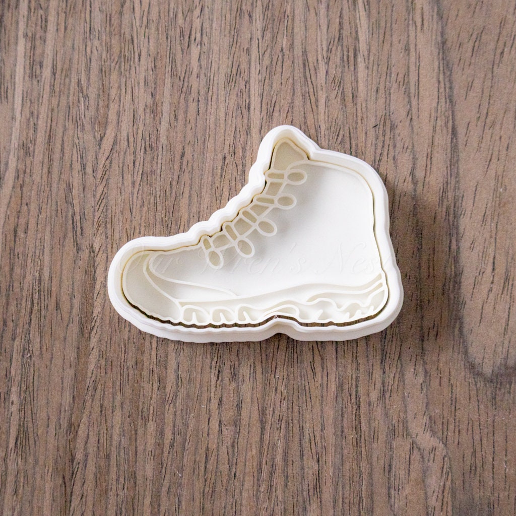 3D Printed Hiking Boot with Stamp Cookie Cutter Set