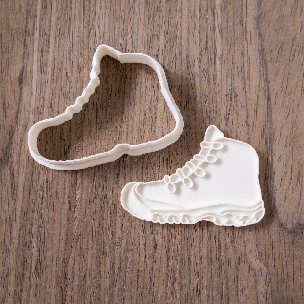 3D Printed Hiking Boot with Stamp Cookie Cutter Set