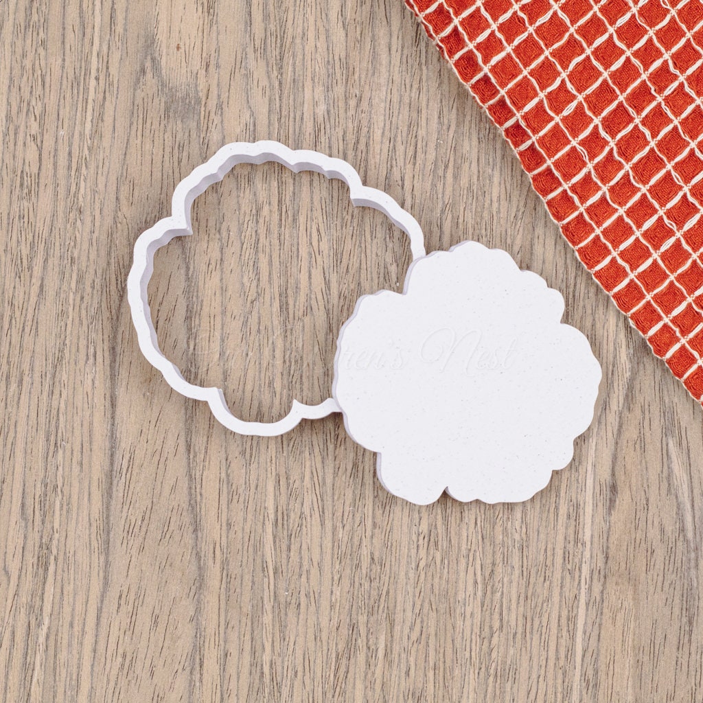 3D Printed Marigold Flower with Stamp Cookie Cutter Set