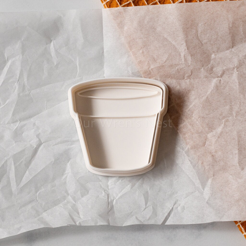 3D Printed Flower Pot Stamp Cookie Cutter Set