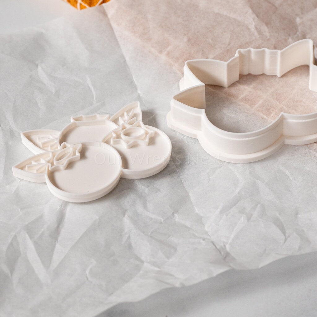 3D Printed Blueberry Stamp Cookie Cutter Set