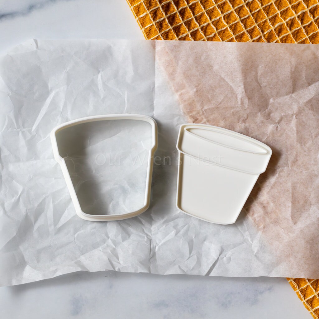 3D Printed Flower Pot Stamp Cookie Cutter Set