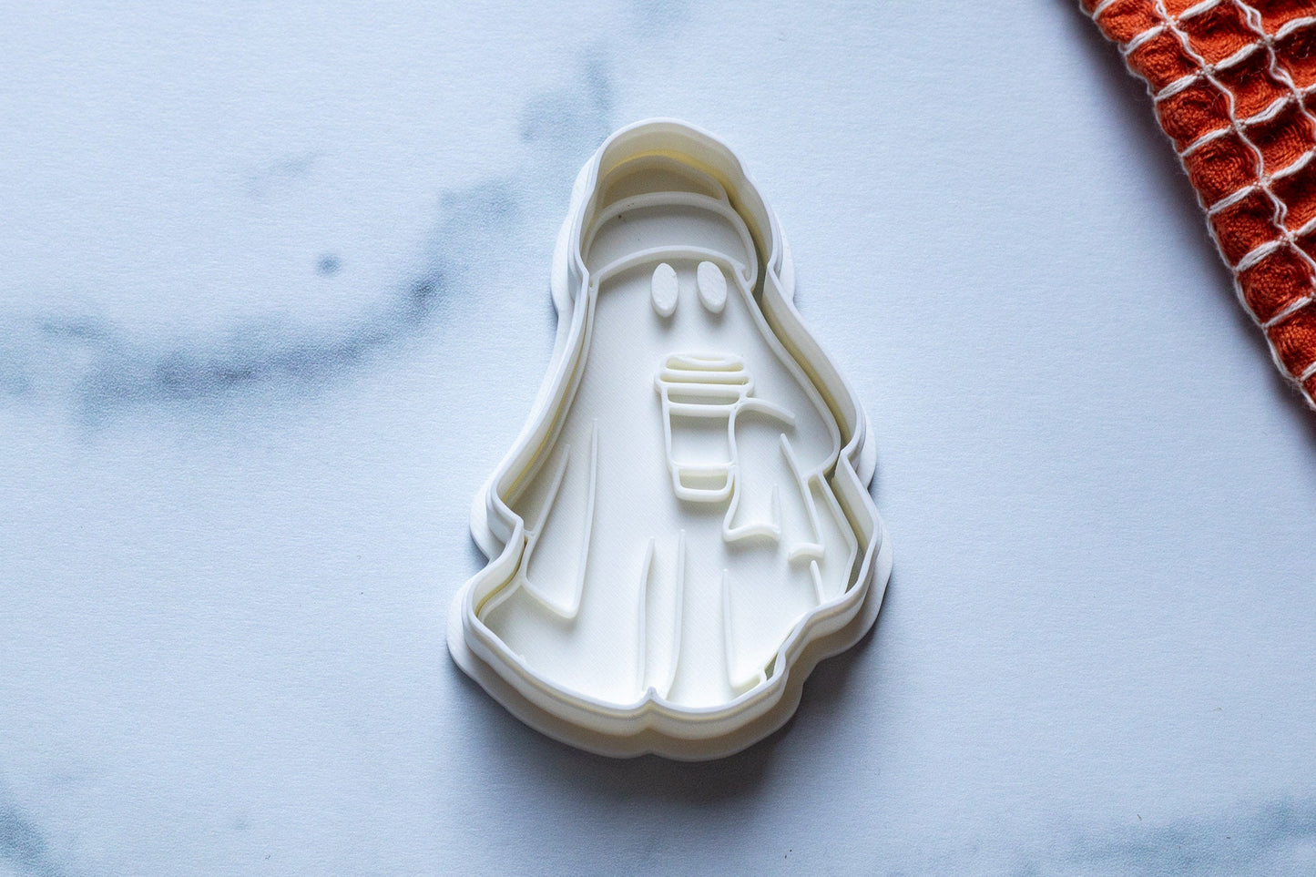 3D Printed Coffee Shop Ghost Stamp with Cookie Cutter Set