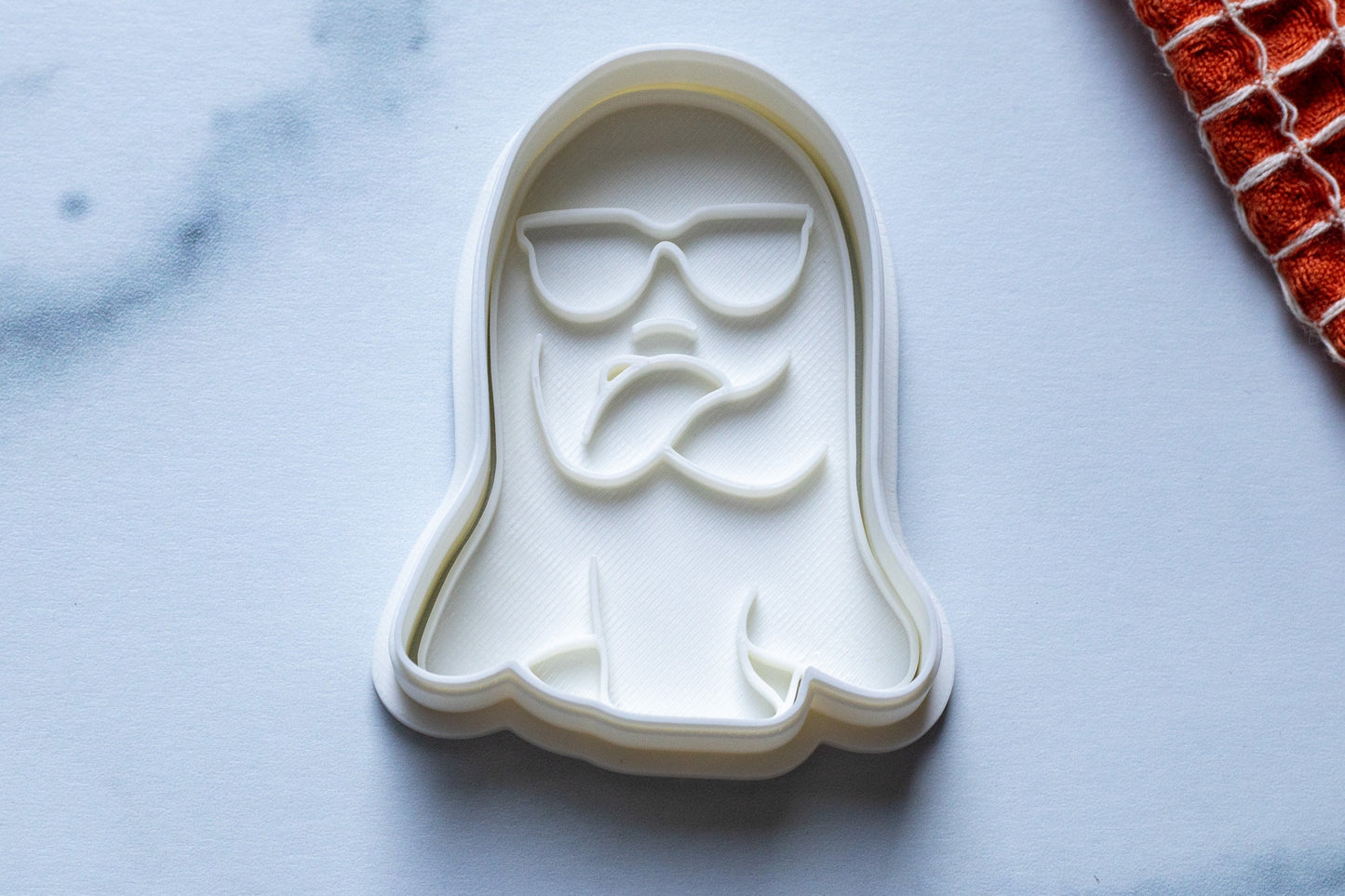 3D Printed Ghost with an Attitude Stamp and Cookie Cutter Set