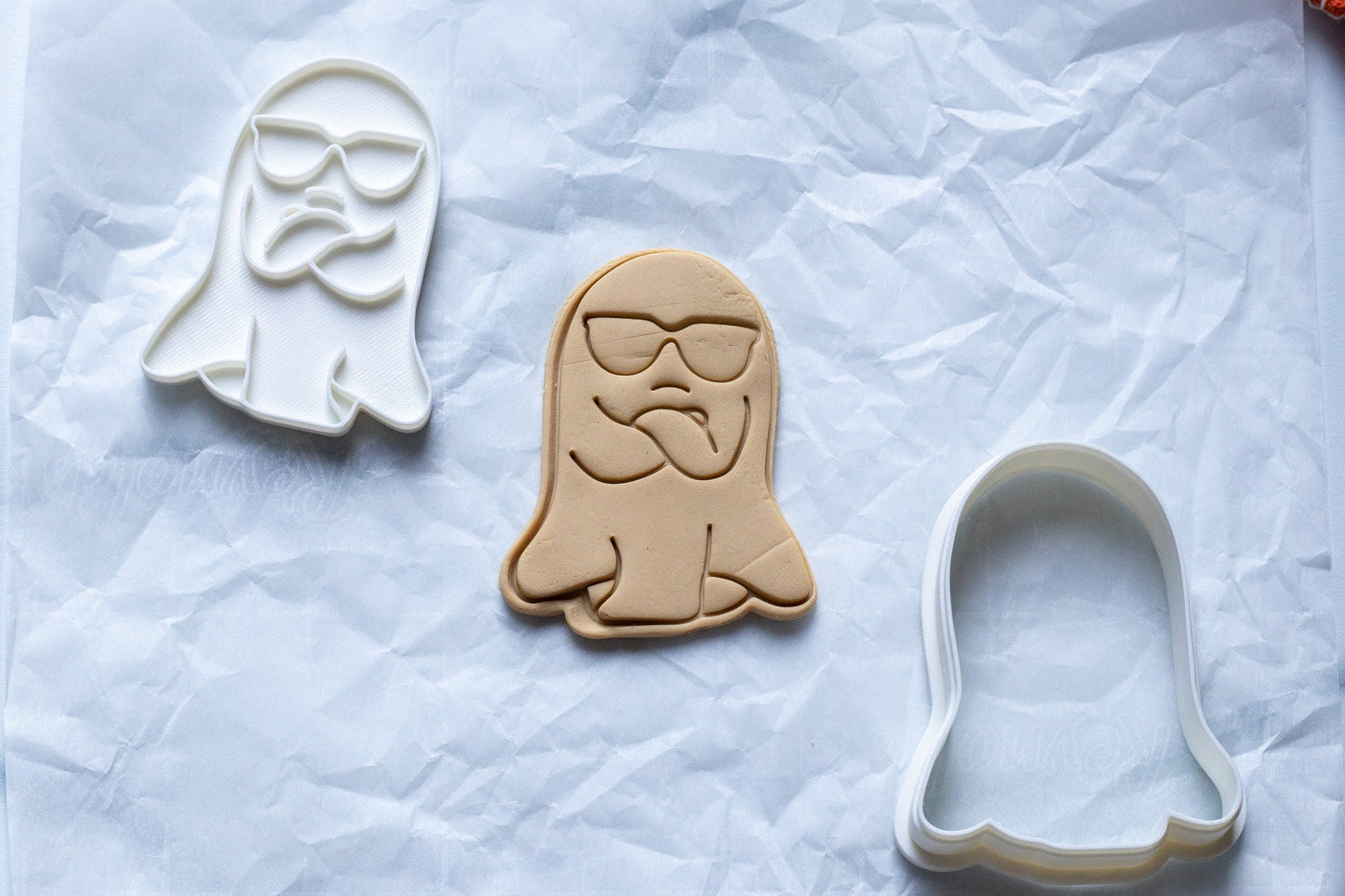 3D Printed Ghost with an Attitude Stamp and Cookie Cutter Set