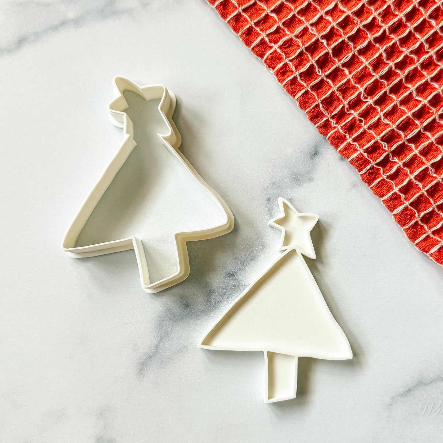 3D Printed Whimsical Holiday Tree Stamp and Cookie Cutter Set