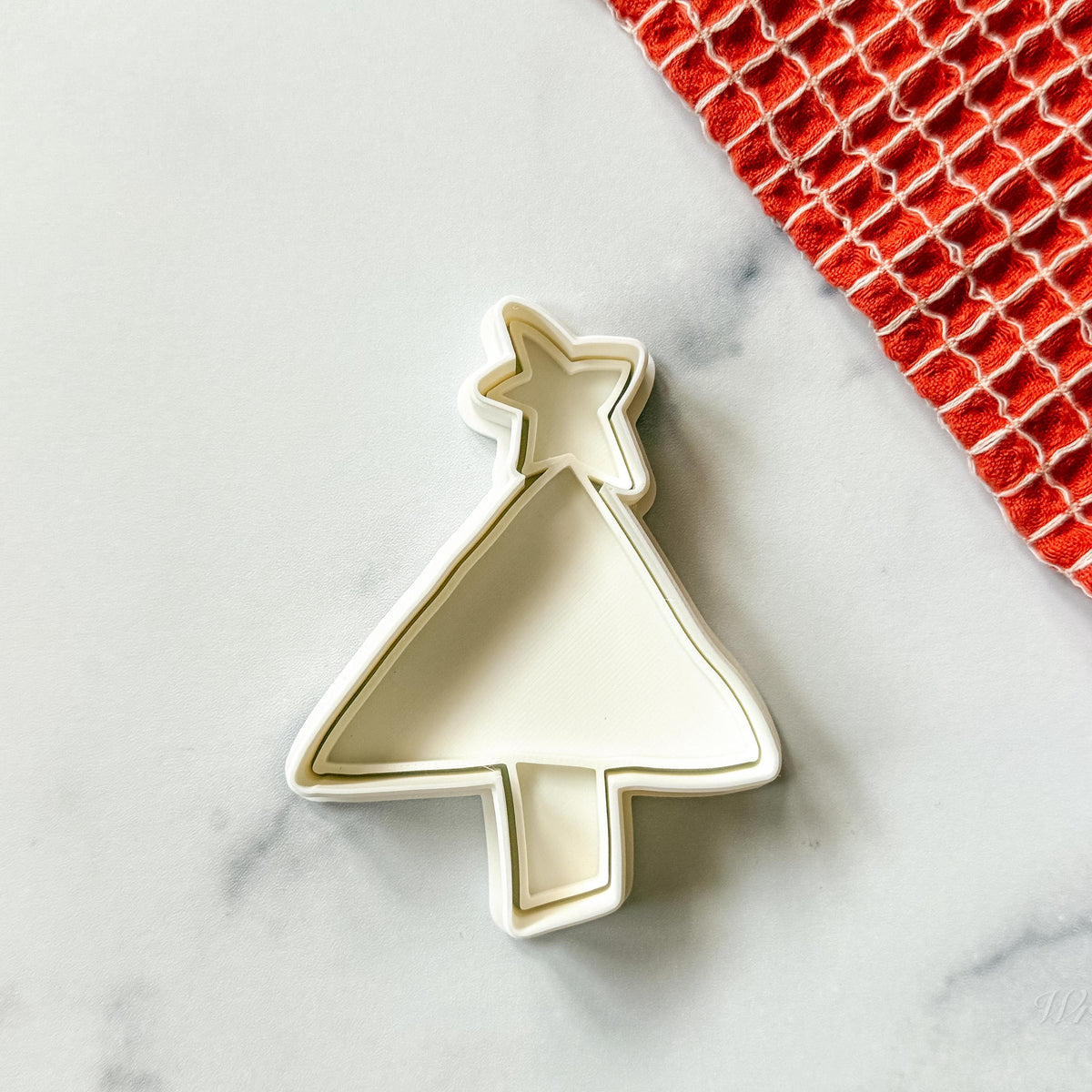 3D Printed Whimsical Holiday Tree Stamp and Cookie Cutter Set