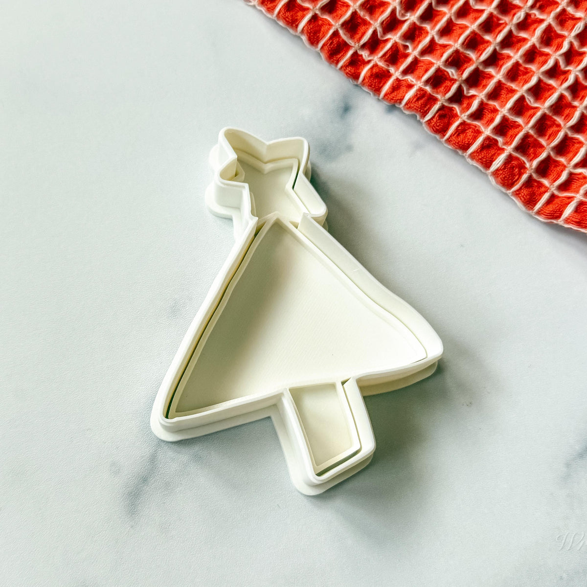 3D Printed Whimsical Holiday Tree Stamp and Cookie Cutter Set