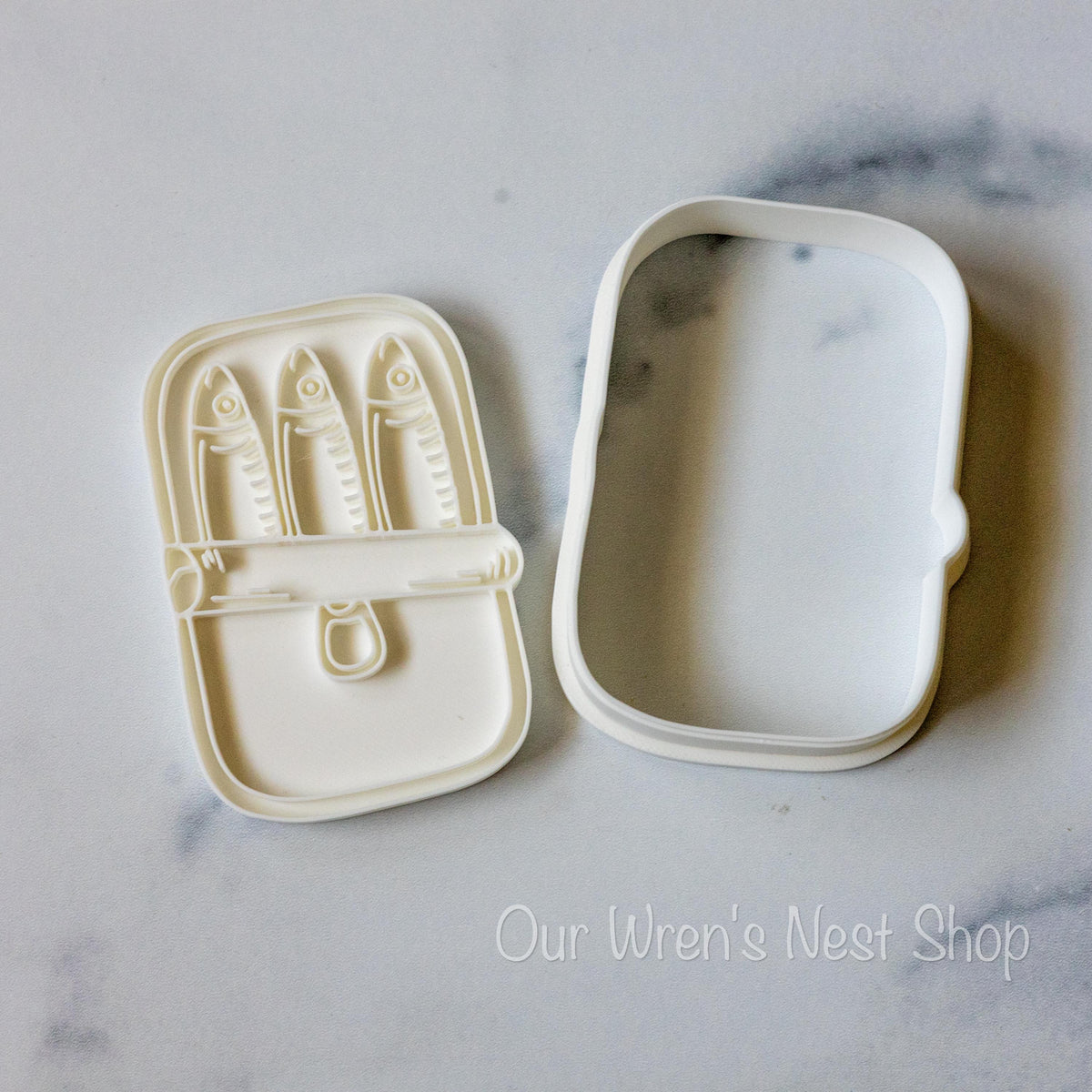 3D Printed Silly Sardines in a Tin Stamp and Cookie Cutter Set