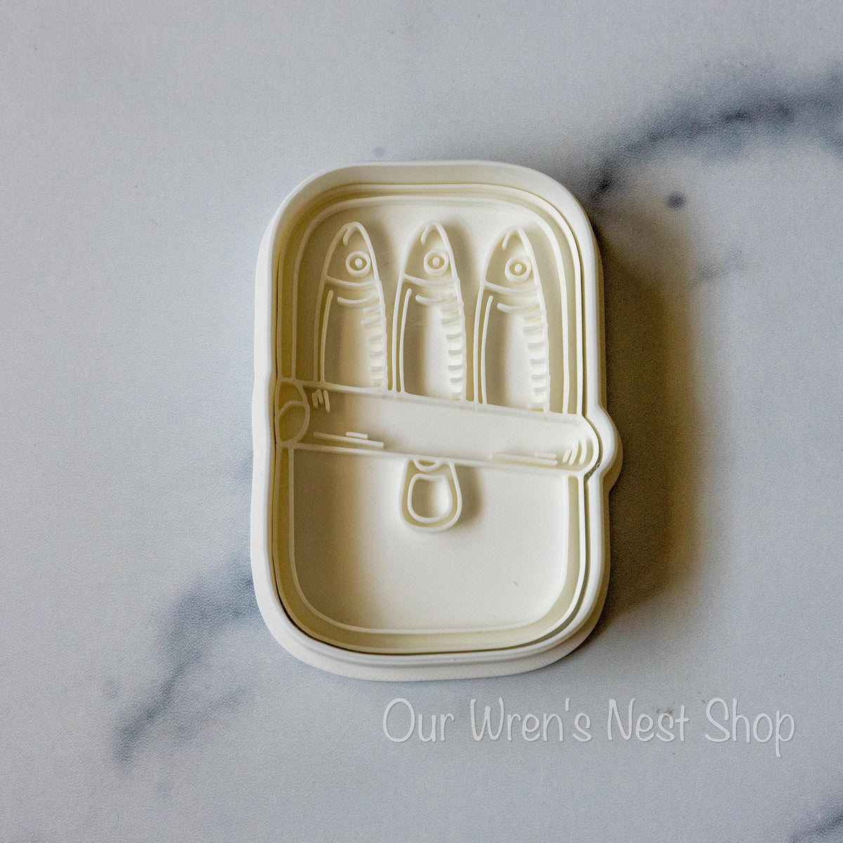 3D Printed Silly Sardines in a Tin Stamp and Cookie Cutter Set