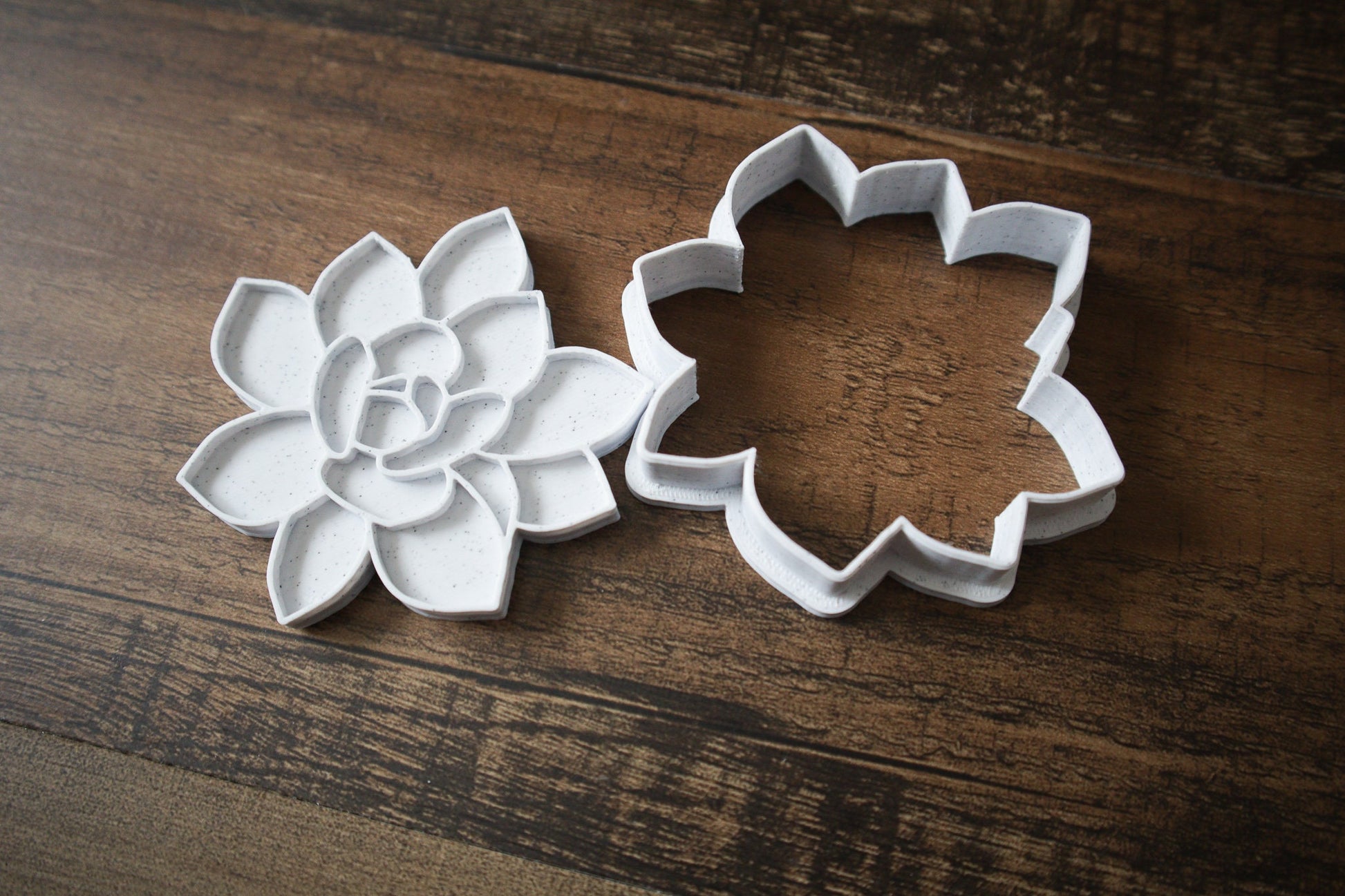 3D Printed Lovely Succulent Stamp Cookie Cutter Set