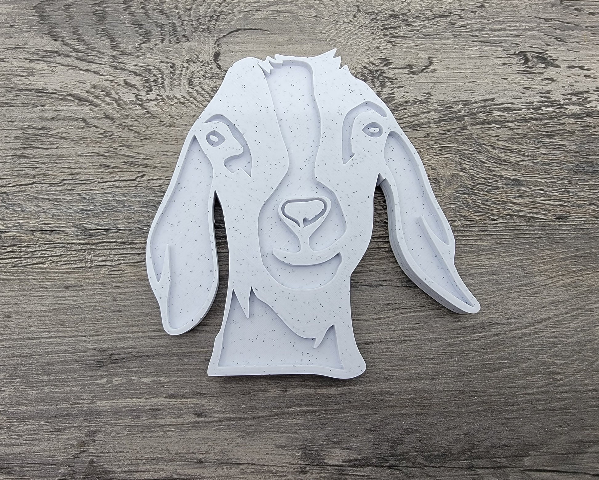 3D Printed Gracie Goat with Stamp Cookie Cutter Set