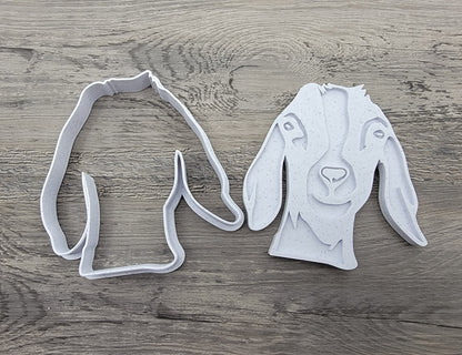 3D Printed Gracie Goat with Stamp Cookie Cutter Set