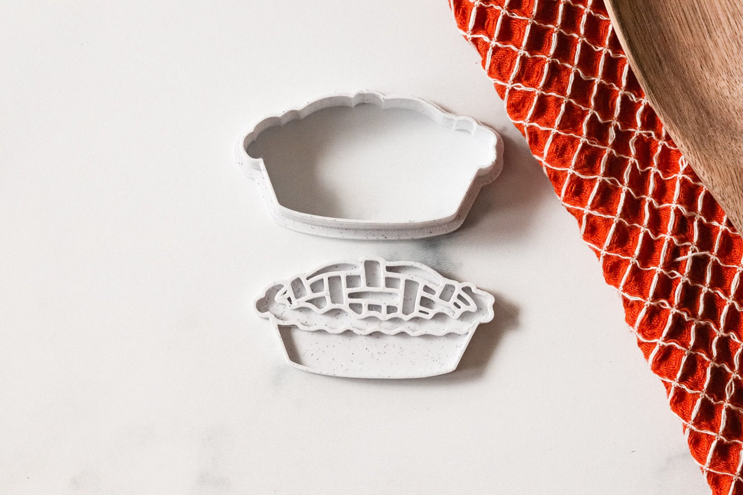 3D Printed Apple Pie Cookie Cutter Set: Stamp Design, Handmade PLA
