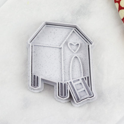 3D Printed Coop Cookie Cutter & Stamp Set: Farmhouse Baking