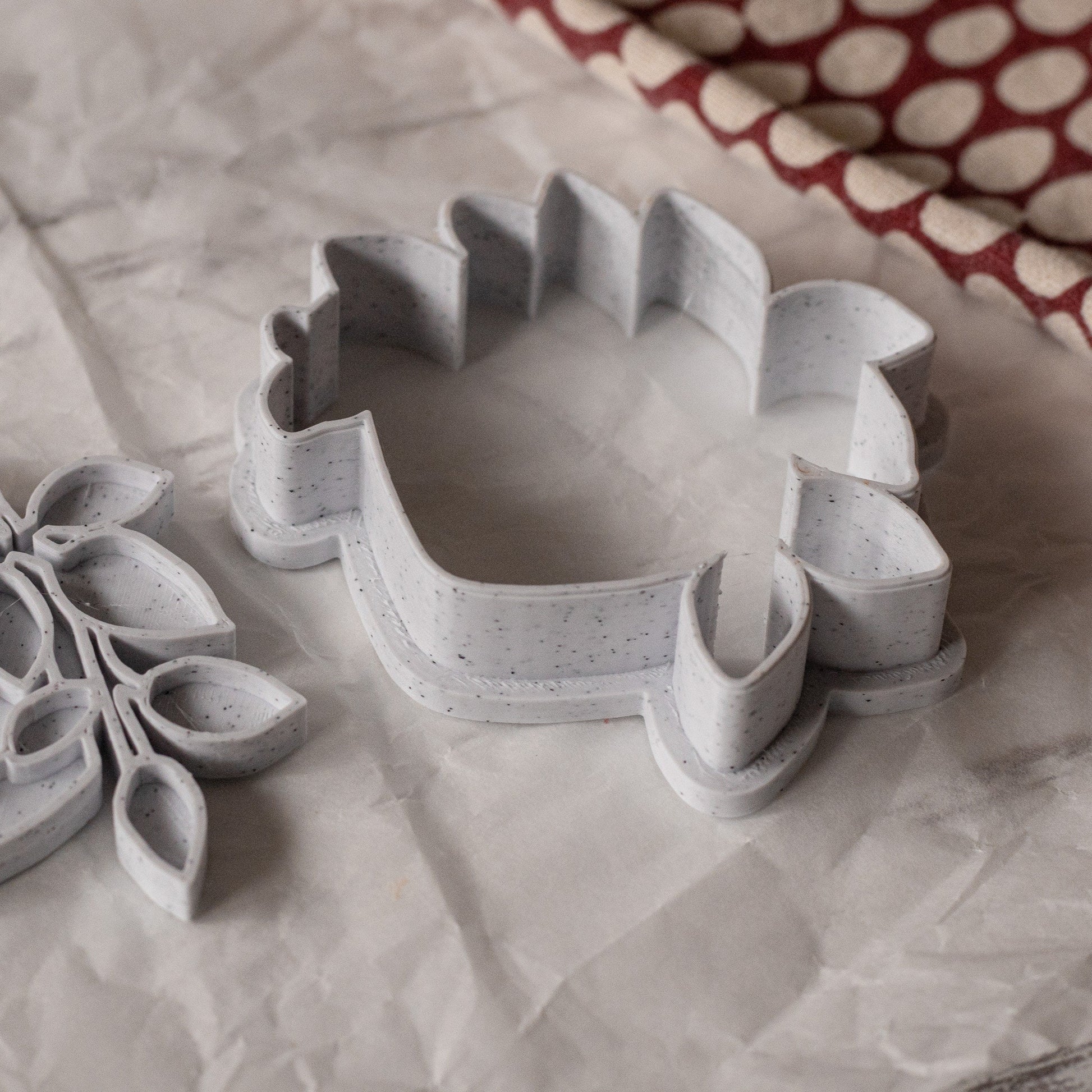 3D Printed Fern Cookie Cutter Set: Botanical Stamp Design