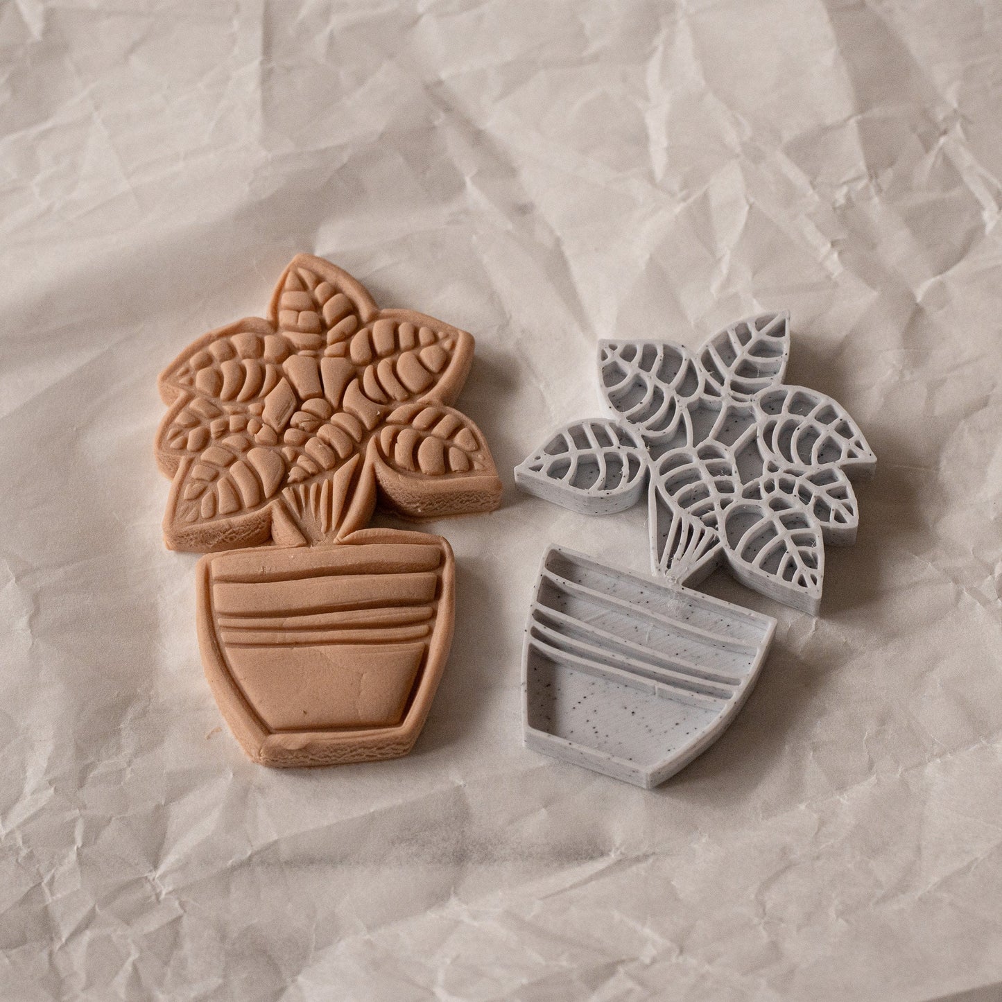 3D Printed Potted Plant with Stamp Cookie Cutter Set