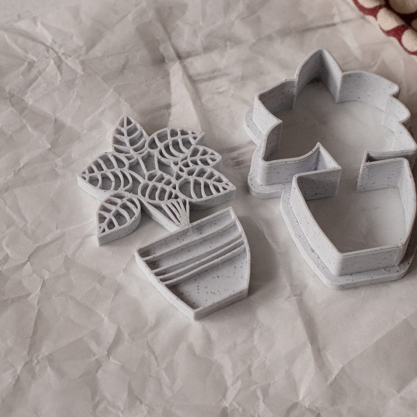 3D Printed Potted Plant with Stamp Cookie Cutter Set