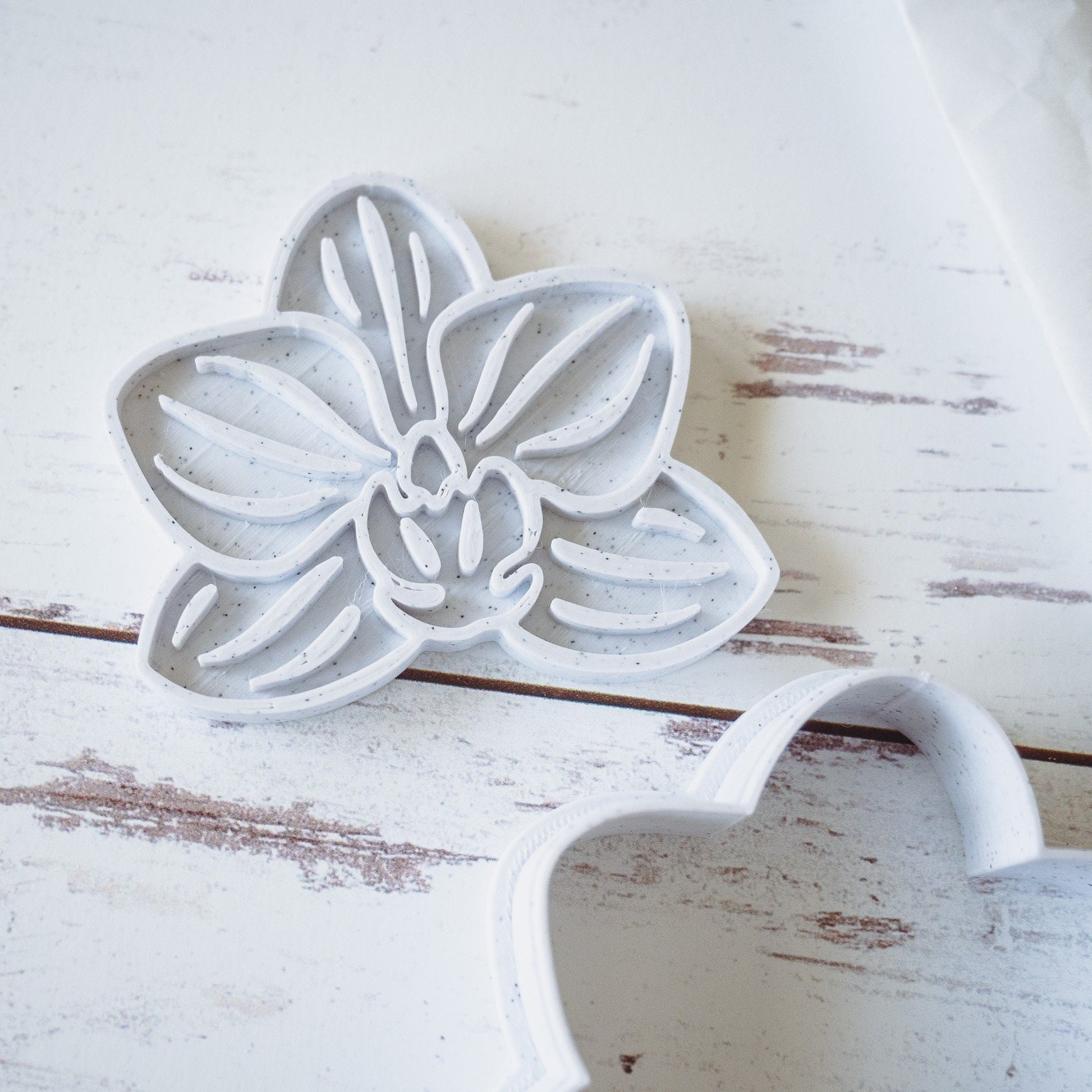 3D Printed Amazing Orchid Stamp Cookie Cutter Set