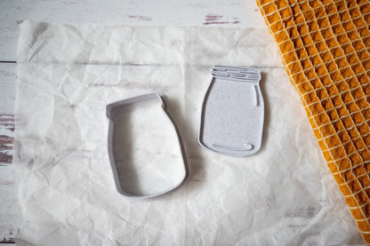 3D Printed Vintage Jar Stamp Cookie Cutter Set