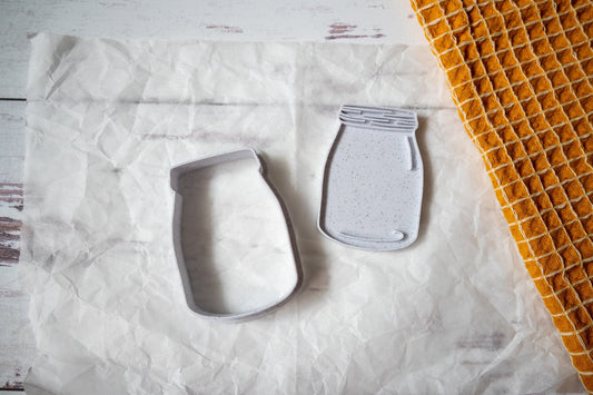 3D Printed Vintage Jar Stamp Cookie Cutter Set