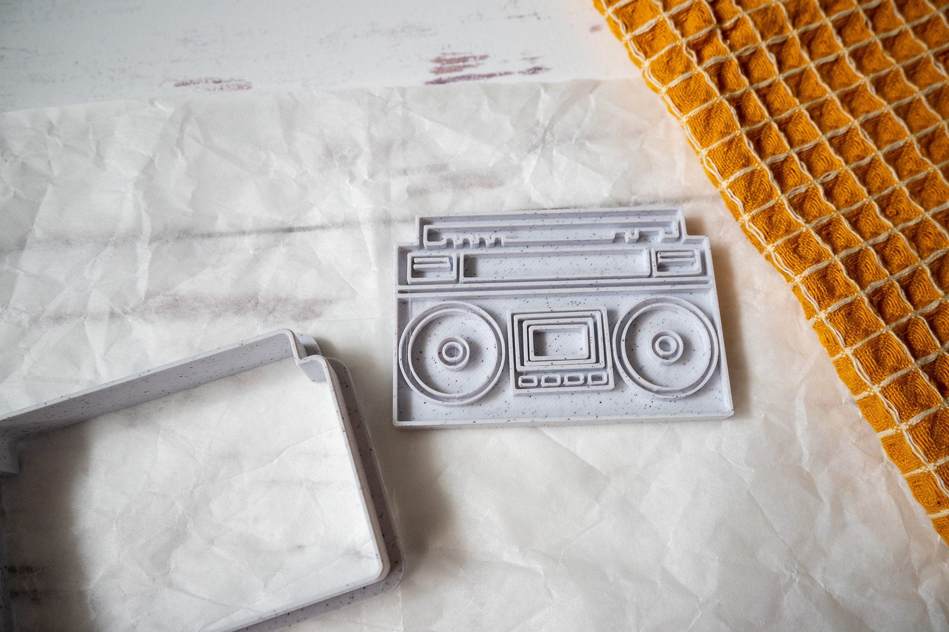 3D Printed Vintage Boombox Stamp Cookie Cutter Set