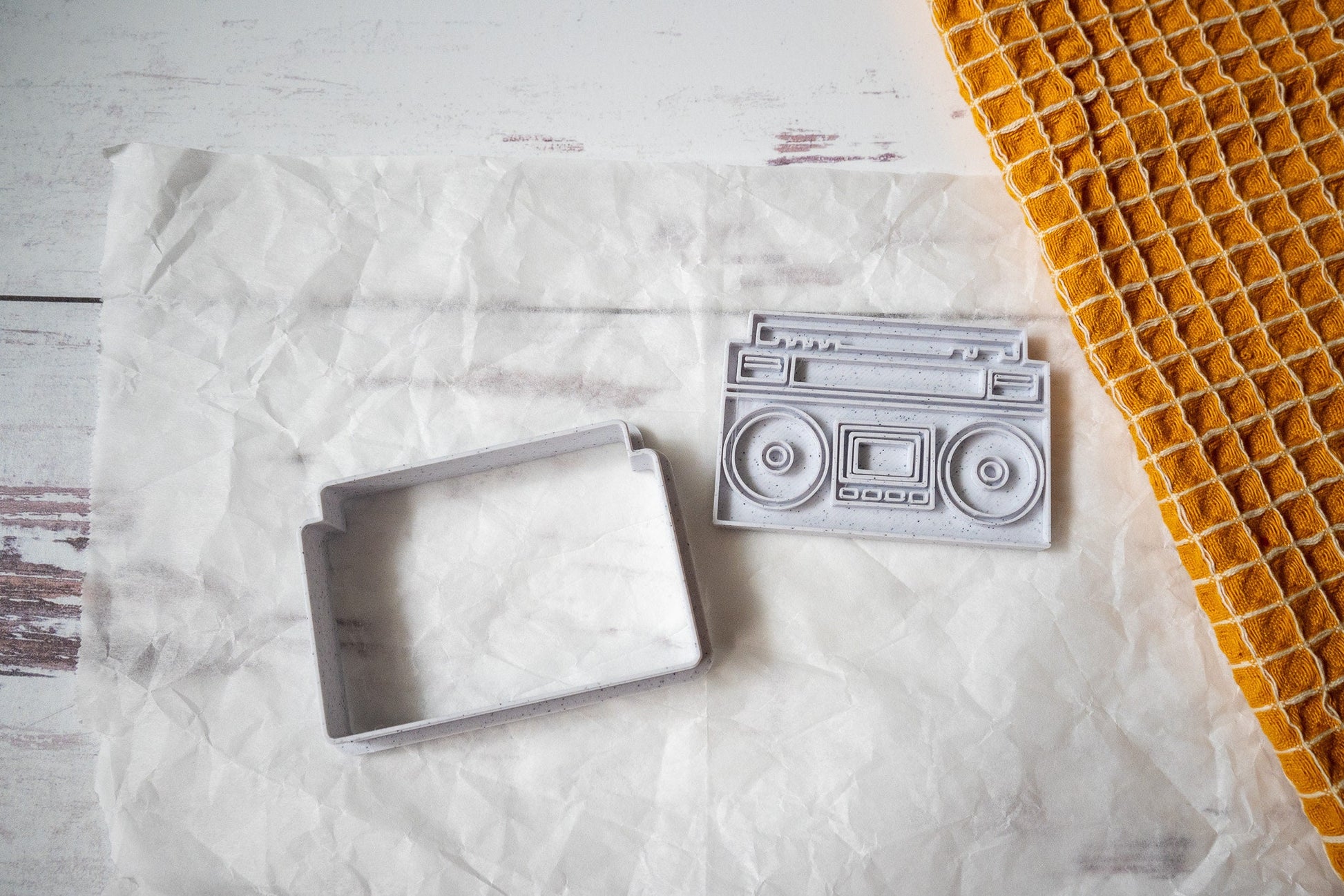 3D Printed Vintage Boombox Stamp Cookie Cutter Set