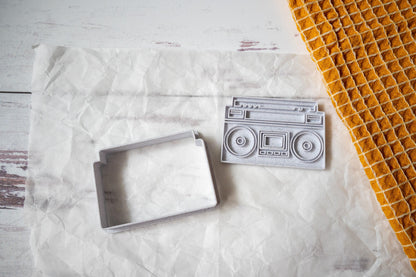 3D Printed Vintage Boombox Stamp Cookie Cutter Set