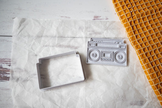 3D Printed Vintage Boombox Stamp Cookie Cutter Set