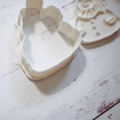 3D Printed Vintage Inspired Snowman with Stamp Cookie Cutter Set