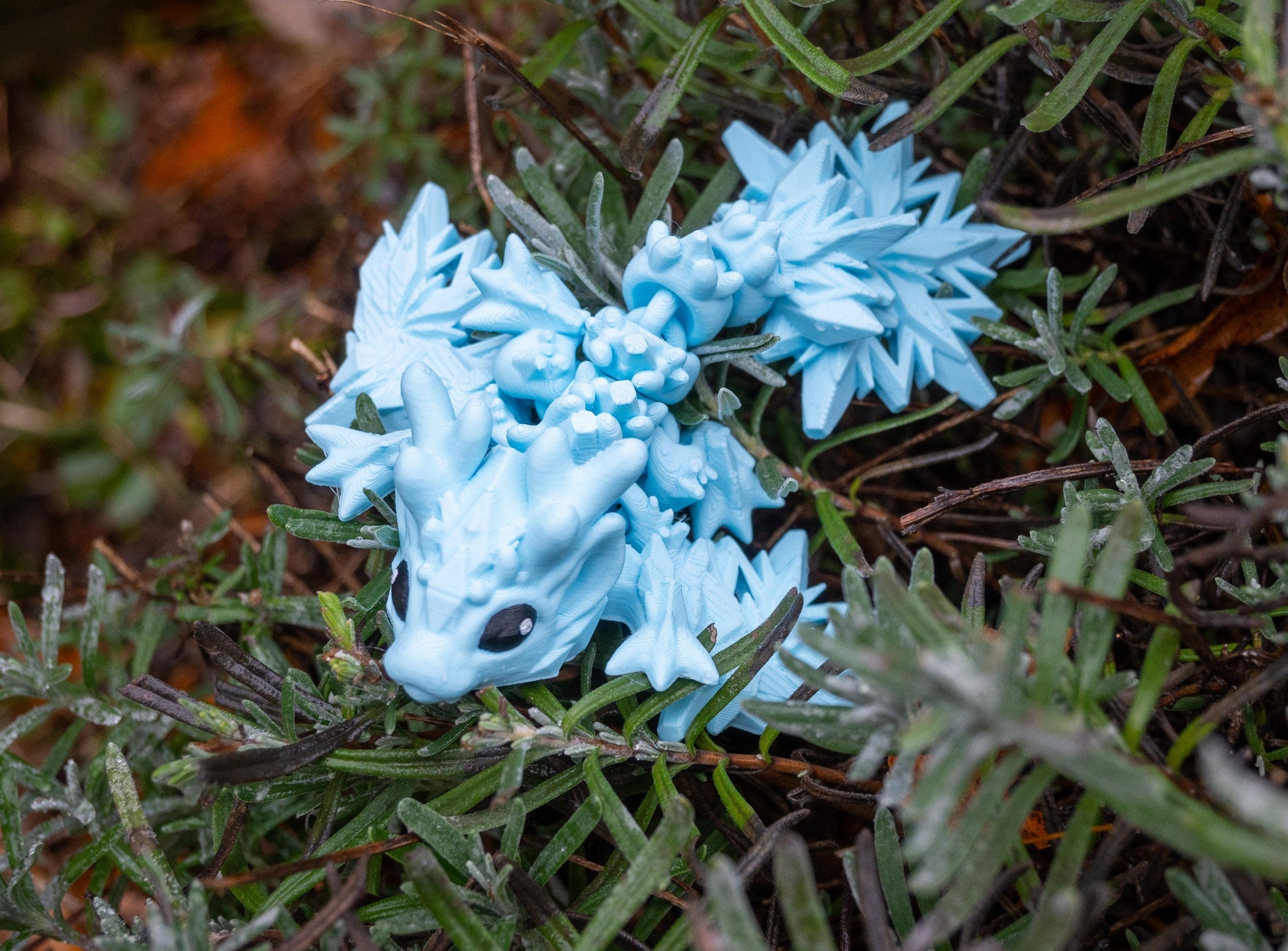 3D Printed Baby Snow Dragon - Articulating, Flexi Dragon Toy