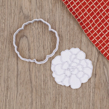 3D Printed Marigold Flower with Stamp Cookie Cutter Set
