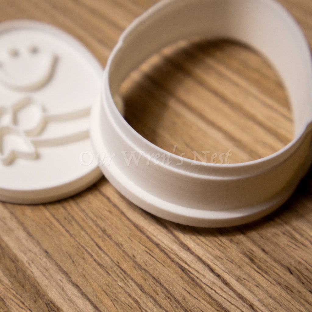 3D Printed Vintage Inspired Easter Egg with Stamp Cookie Cutter Set