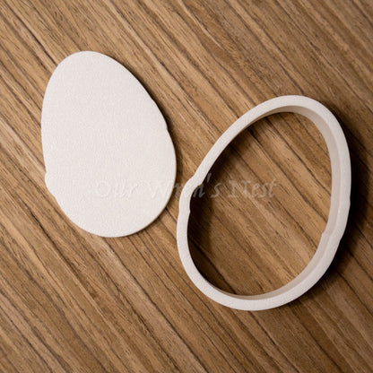 3D Printed Vintage Inspired Easter Egg with Stamp Cookie Cutter Set