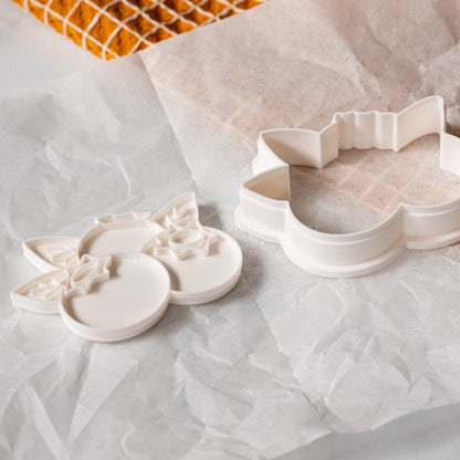 3D Printed Blueberry Stamp Cookie Cutter Set