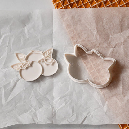 3D Printed Blueberry Stamp Cookie Cutter Set