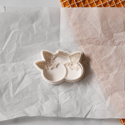 3D Printed Blueberry Stamp Cookie Cutter Set