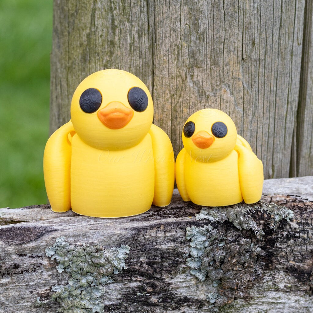 3D Printed Ducklings - Articulating, Flexi Toy, 2 Sizes Available