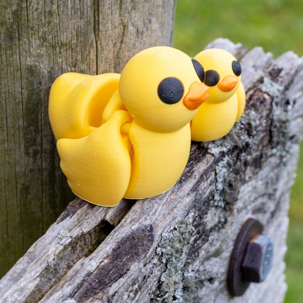 3D Printed Ducklings - Articulating, Flexi Toy, 2 Sizes Available