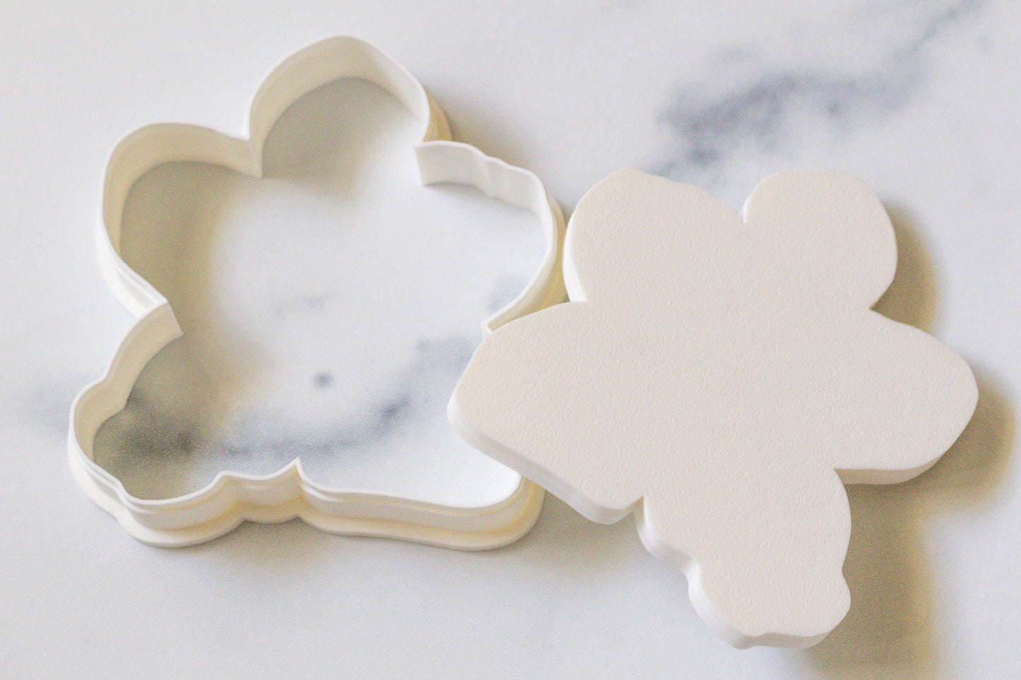 3D Printed Violet Flower Stamp and Cookie Cutter Set