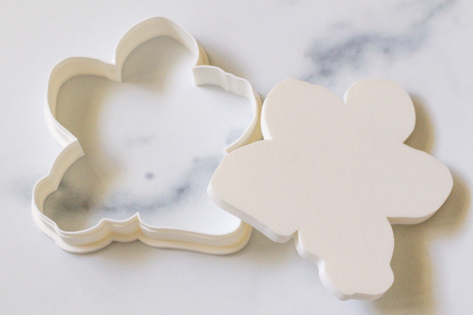 3D Printed Violet Flower Stamp and Cookie Cutter Set