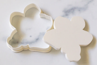 3D Printed Violet Flower Stamp and Cookie Cutter Set
