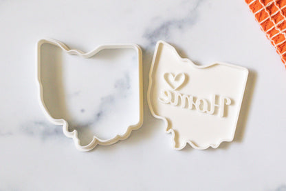 3D Printed Home Sweet Ohio Stamp and Cookie Cutter Set
