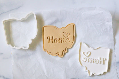 3D Printed Home Sweet Ohio Stamp and Cookie Cutter Set