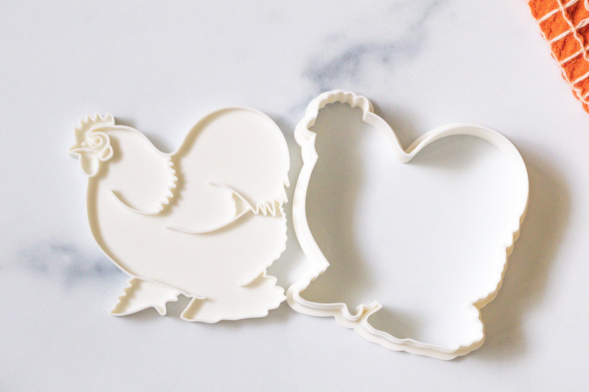 3D Printed Bantam Cochin Chicken Stamp and Cookie Cutter Set