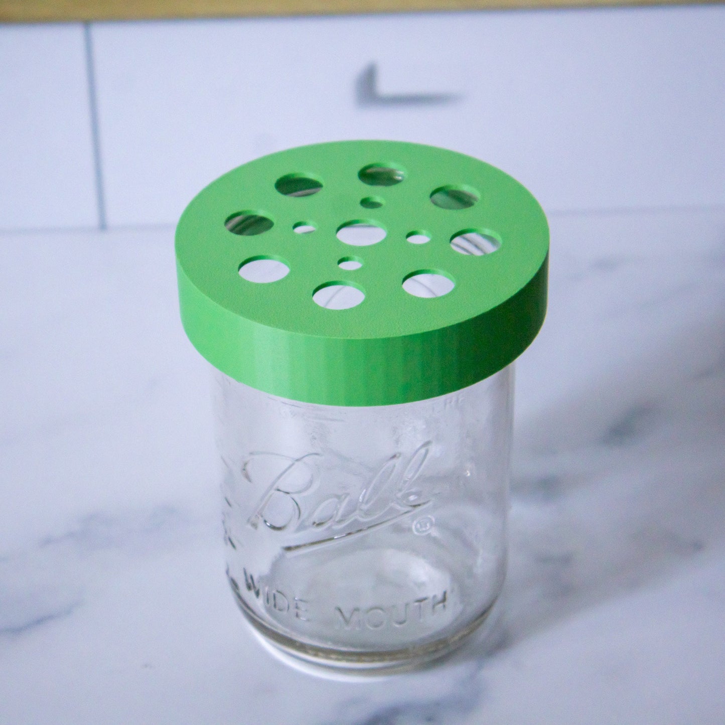 3D Printed Flower Frog Lid - Flower Frog For Floral Arranging - Fits Wide Mouth Mason Jar