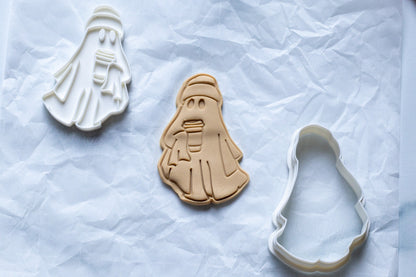 3D Printed Coffee Shop Ghost Stamp with Cookie Cutter Set